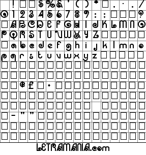 Vista previa del Mapa de Caracteres de la Tipograf�a